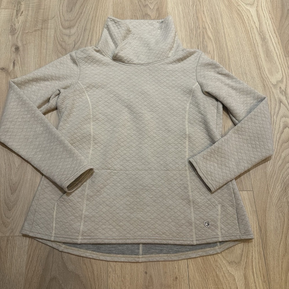 Kuhl Womens Dove Pullover Mock Neck Sz L Merino Wool Blend Hiking Gorpcore